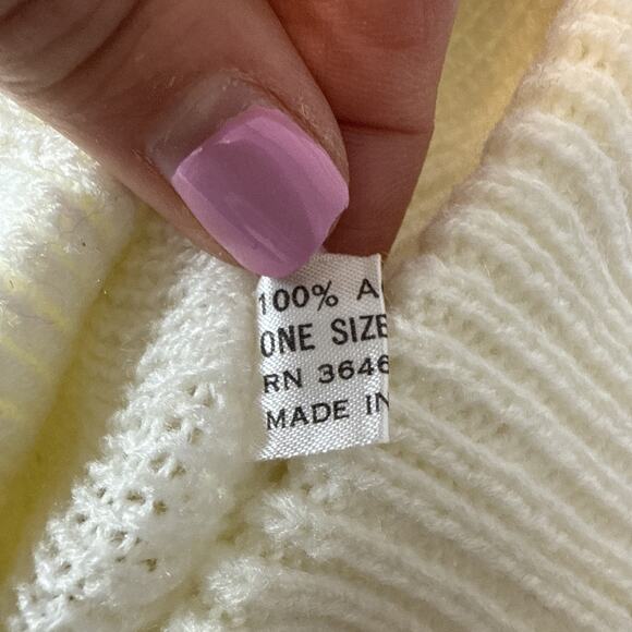 K Mart NWT Winters Dream Knit Women’s OS Beanie Slouch Hat Neutral Cream - Picture 5 of 10